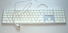 APPLE KEYBOARD 2007 slim USB wired aluminum original box & remote - NOT TESTED -