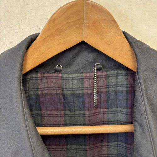 Gabardina St Michael para hombre talla 42 chaqueta vintage gris oscuro con cinturón - Imagen 6 de 14