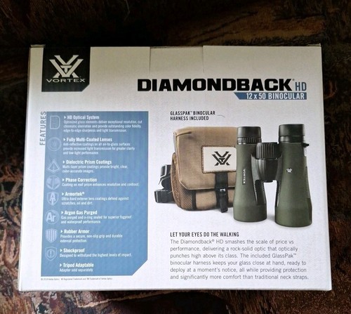Vortex 12x50 Diamondback HD binoculars DB-217-- EMPTY BOX - Picture 2 of 6