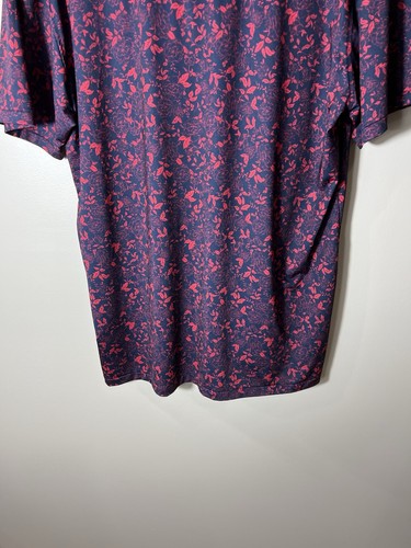 Camisa Polo G/Fore Para Hombre Grande Roja Estampado Floral Golf Rendimiento Manga Corta - Imagen 9 de 12