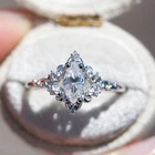 Marquise Simulated Diamond Stunning Engagement Band Ring 14k White Gold Plated