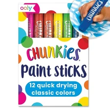 Ooly Chunkies 12 Mess Free Paint Sticks For Kids Tempera Paint Sticks Kid Saf...