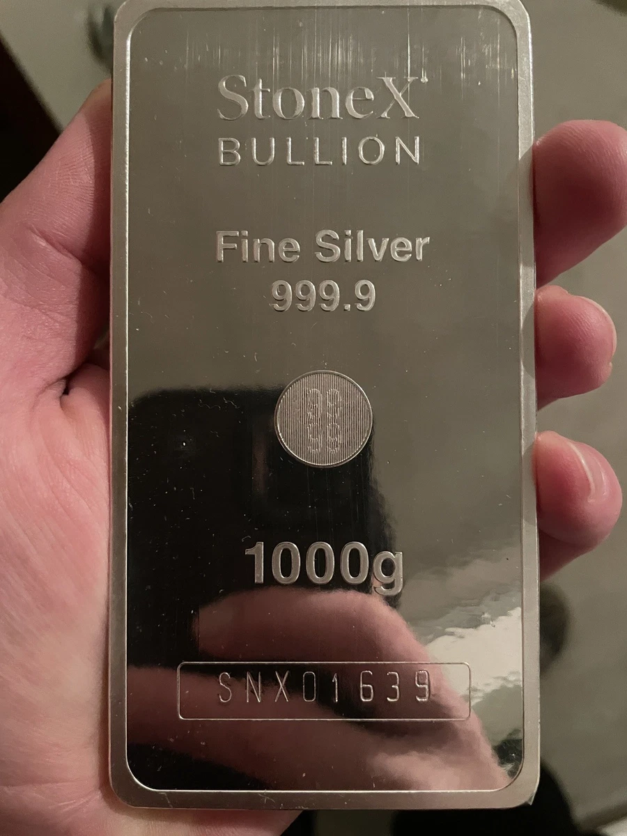 1 kg Silberbarren Münzbarren StoneX Bullion eingeschweißt mit Zertifikat | NEU