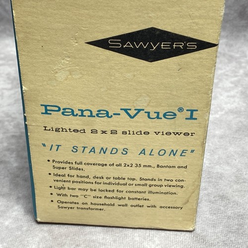Sawyers Pana-Vue I Lighted 2x2 Slide Viewer With Box - Picture 9 of 11