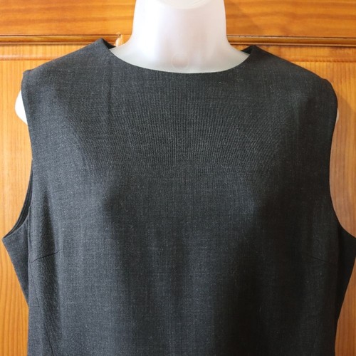 Loro Piana Vintage Bleistiftkleid Wolle & Seide gefüttert ärmellos Karriere Gr. 50 - Bild 3 von 14