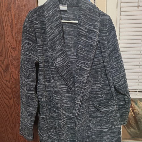 Cardigan long femme ouvert Columbia taille XL manches longues poches polaire gris - Photo 2/8