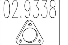 MTS Dichtung Abgasrohr 02.9338 für SKODA FAVORIT 781 Forman 785 Pick up 787 1 2