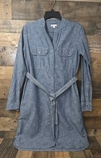 Gap Chambray Denim Shirtdress Size S Collared Popover Pockets Preppy Y2K Casual