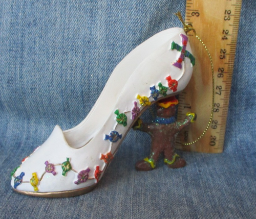 LEBKUCHENMANN HIGH HEEL SCHUH Vintage OXFORD ELITE Christbaumschmuck BX - Bild 3 von 3