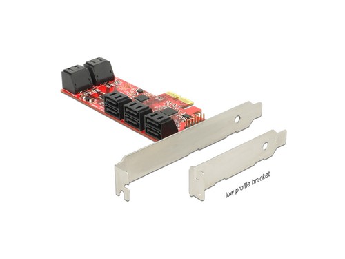 PCI Express Karte, 10 x intern SATA 6 Gb/s, Low Profile Form Faktor, Delock® [89 - Bild 3 von 3