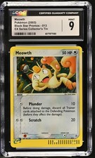 CGC 9 MINT Meowth 2003 Black Star Promos 013 Holo Pokemon Card