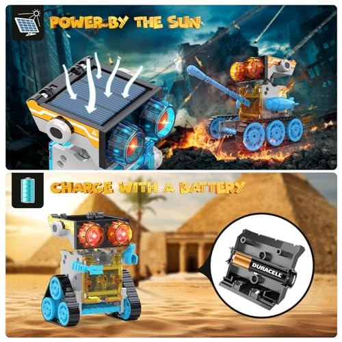 30-in-1 Solar Robot Kit - 243 Pieces, STEM Educational Building Set for Blue - Picture 6 of 7