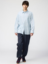 UNIQLO:C Broad oversized shirt XS-4XL Loose fit Unisex New Japan 482455 BLUE