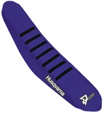 Dcor Factory Reinforced Seat Cover - Navy Blue/Black Ribs Motorcycle ATV/UTV