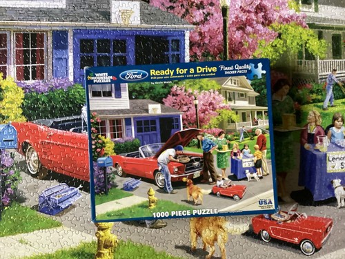 White Mountain Ready For A Drive 1000-teiliges Puzzle USA-Import Rarität sehr guter Zustand - Bild 2 von 4