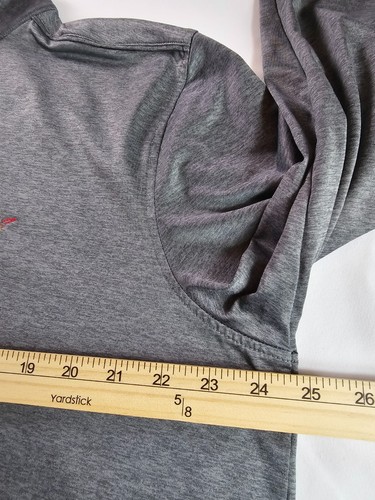 Greg Norman Quarter Zip Pullover Men’s XL Gray Shark Logo Golf Performance Shirt - Picture 6 of 11