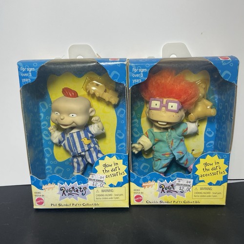 Mattel RUGRATS 1997 4 figurine da collezione NUOVE in scatola e lunchbox 13”x9 - Foto 2 di 18
