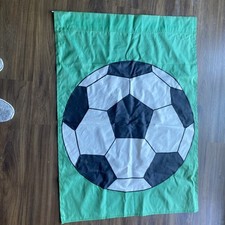 Soccer House Flag 27”x 39” Garden Futbol Yard Large Sport Football Themed