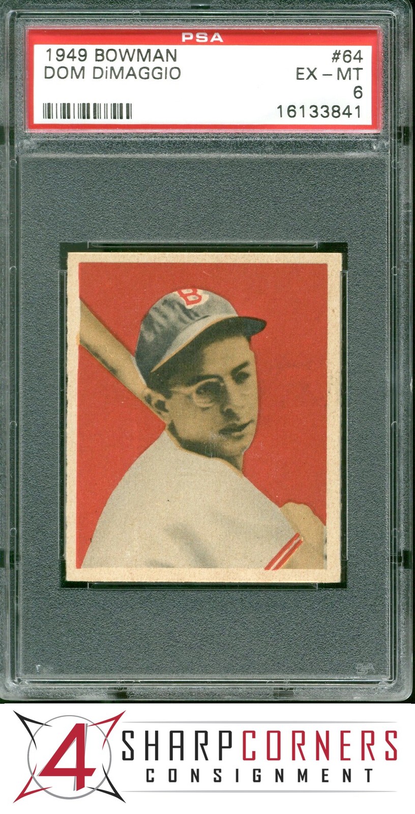 1949 BOWMAN #64 DOM DiMAGGIO RED SOX PSA 6