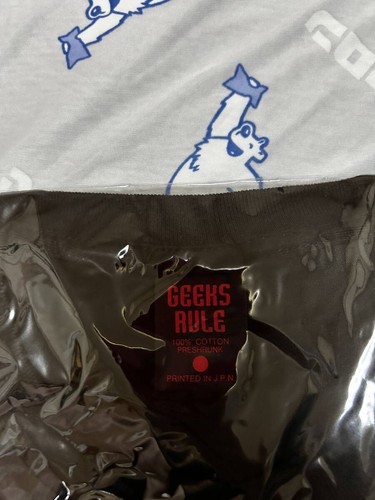 Ghost in the Shell Masamune Shirow Geeks Rule T-Shirts B Size XL(US L) New - Picture 2 of 4