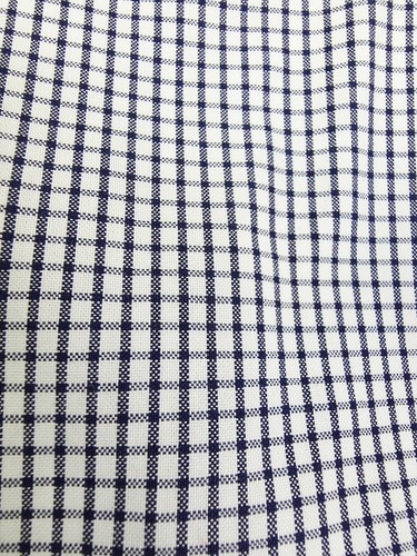 Camisa Oxford Stafford Calce Regular Talla 17 32-33 Hombres Azul Marino Blanco A Cuadros Con Botones - Imagen 6 de 9