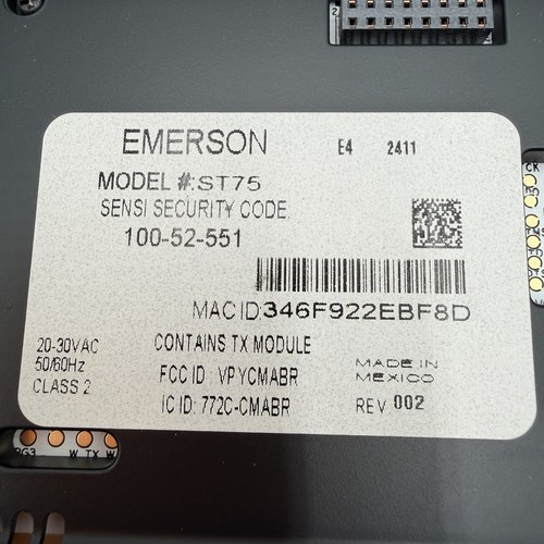 Emerson Sensi ST75 Touch Wi-Fi Smart Thermostat Black Tested - Picture 7 of 8