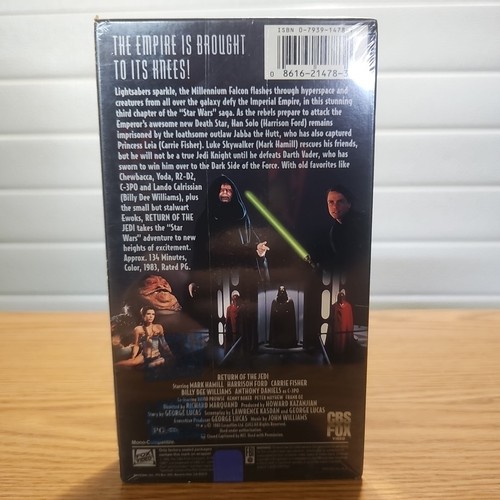 Star Wars Return of the Jedi VHS 1995 CBS FOX Factory Sealed Brand New Rare OOP - Picture 2 of 2