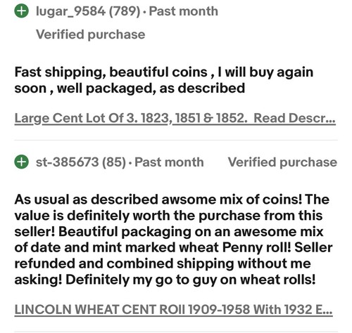 LINCOLN WHEAT CENT ROll 1909-1958 With 1943 Steel Wheat Ender. (W-198) - Picture 9 of 10