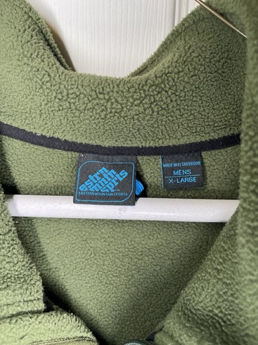 Eastern Mountain Sports Fleece Vest Green/Black Trim Full Zip Men’s XL - Picture 2 of 4