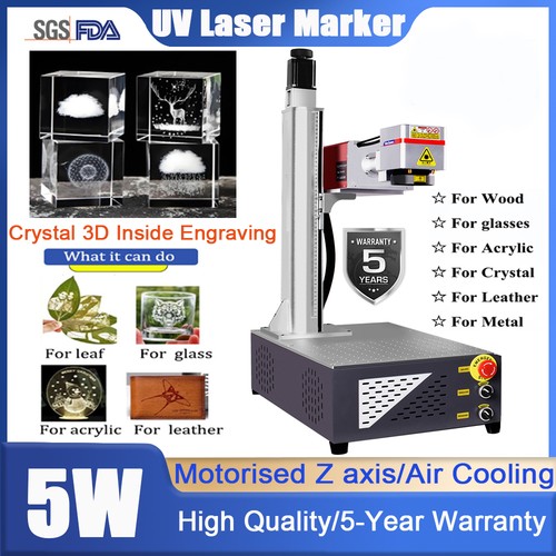 5WUV Laser Marking Machine 3D Engraver Inside Crystal AirCooling Electric Z axis - Picture 1 of 2
