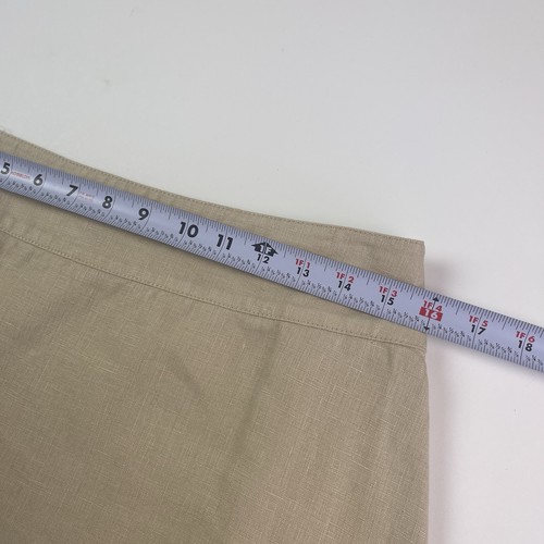 DKNY Vintage Linen Skirt Sz 8 Beige Maxi Natural Minimalist Lagenlook Boho Lagom - Picture 7 of 12
