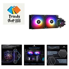 Aqua Elite 240 V3 Water Cooling CPU Cooler, Double PWM ARGB Fans with S-FDB B...