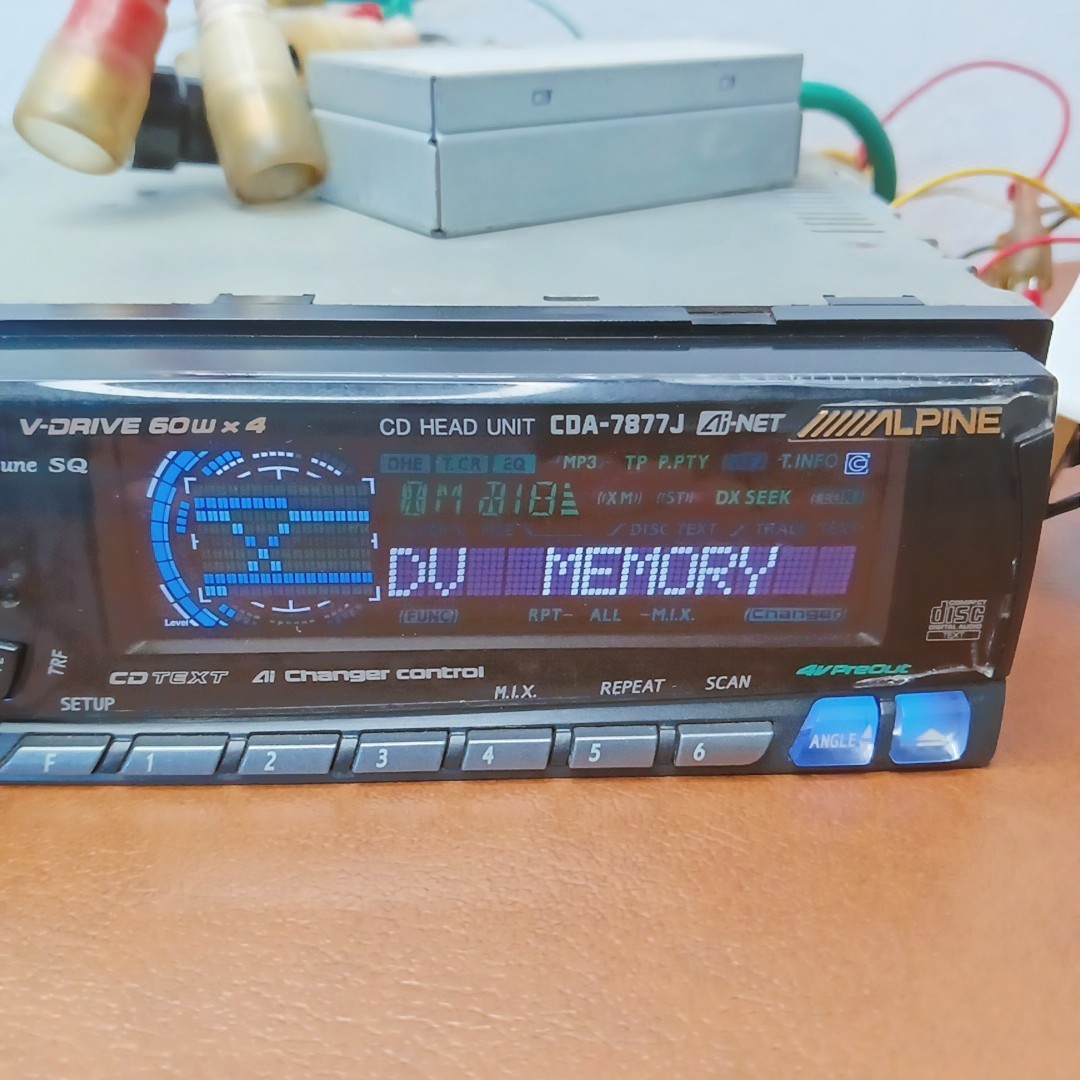 Alpine CDA-7877J 1DIN Car Audio CD Head Unit Ai-NET 4V Preout 3Way