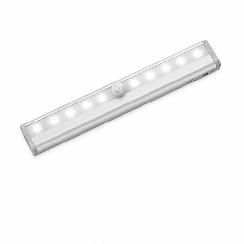 Motion Sensor Light Cabinet 10 LED Lights Battery PIR Wardrobe Cupboard Stairs - Picture 8 of 12