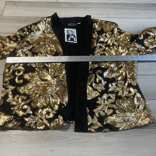Evening Jacket By Bob Mackie Wearable Art Sequin Blazer Women's Designer XL - Picture 9 of 14