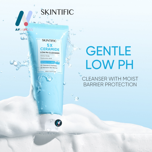 SKINTIFIC 5X Ceramide Low Ph Cleanser Facial Wash Antioxidant Acne Moisture 80ml - Picture 8 of 22