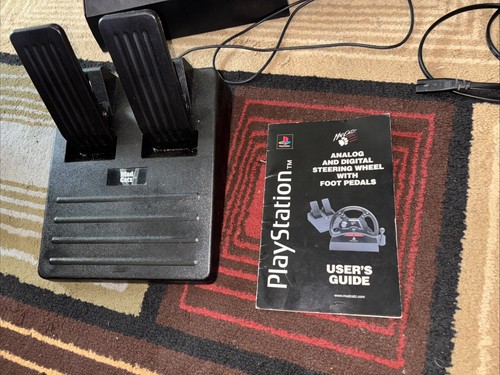 Mad Catz Dual Force Racing Steering Wheel & Pedal for PlayStation W/ 1 PS1 Game - Picture 2 of 11