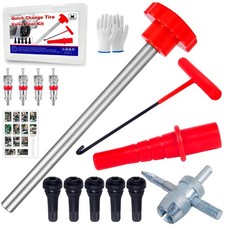 Quick Change Tire Valve Stem Core Replacement Tool Kit With 5 Tr413 Valves Quick Change Tire Valve Stem Core Replacement Tool Kit With 5 Tr413 Valves