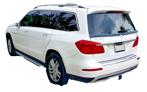 Mercedes GL X166 2013-17 Trunk Lip Spoiler PAINTED 149 White Tape on Made in USA - Picture 6 of 12