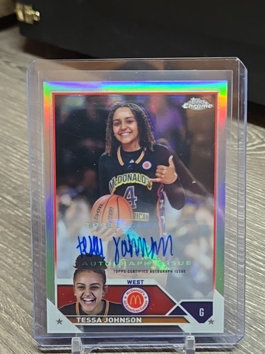 2023 Topps Chrome McDonalds All American Tessa Johnson Auto con - Foto 1 di 2