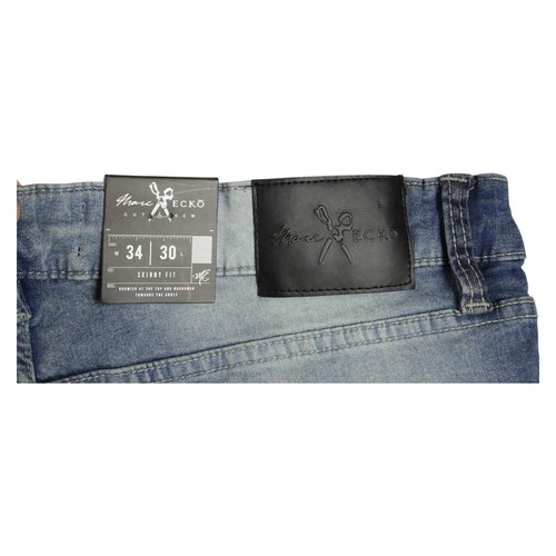 Marc Ecko Jeans Herren 34 x 30 blau Skinny Fit Stretch Flex Denim Schnitt & Nähen $ 85 NEU - Bild 5 von 8