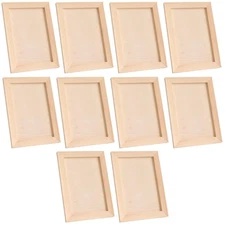 10 Pcs Wood Panels for Painting, Unfinished Canvas Boards, Wood Panels Ideal ...