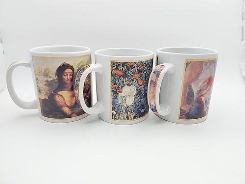 3 tazas de café Café Arts: tazas de café Leonardo da Vinci, Renoir y Vincent - 3 pinturas - Imagen 7 de 19