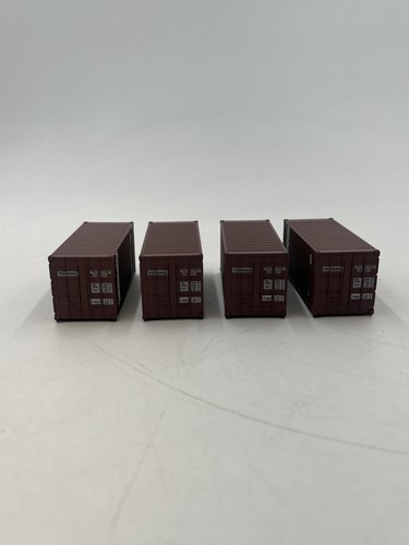 Ho Scale Train Athearn 2051 20ft Container Beveled Tiphook 4 Per Box - Picture 3 of 9
