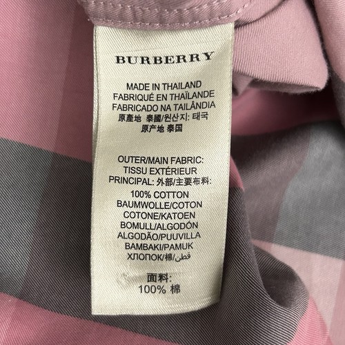 Camisa Burberry Brit Rosa a Cuadros Explosionados Para Hombre Grande Informal Clásica Con Botones - Imagen 14 de 14