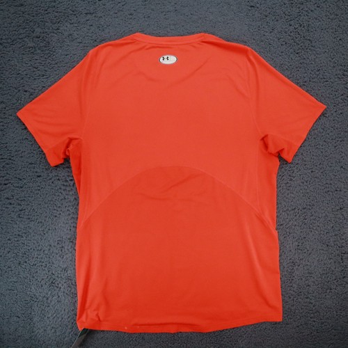 Under Armour Top T-shirt Men XLarge Polyester Regular Fit Short Sleeve, Orange - Picture 6 of 6