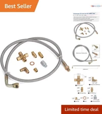 Universal Turbo Oil Feed Line Kit Stainless Steel 38in NPT 4AN for T3 T4 T04E