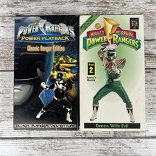 Mighty Morphin Power Rangers (2 VHS Lot) Green with Evil/Black Ranger Adventure