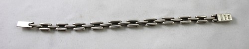 Vintage Taxco Mexico Sterling Silver TL-51 Seven Inch Long Link Bracelet - Picture 5 of 13