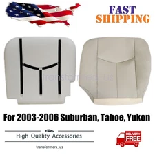 Driver Bottom Seat Cover & Foam Cushion Light Tan For 03-06 Suburban Tahoe Yukon
